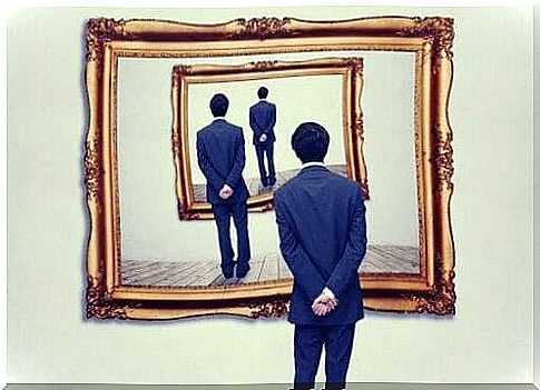 Multiple reflections of the same man