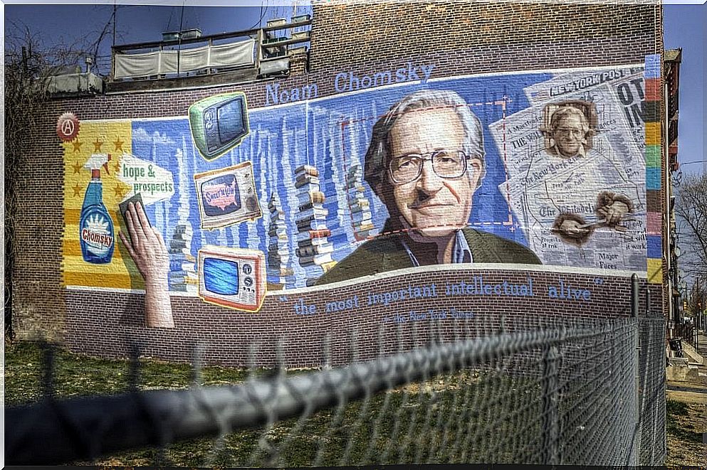 Graffiti of Noam Chomsky