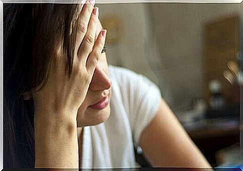 Woman experiencing a lot of stress