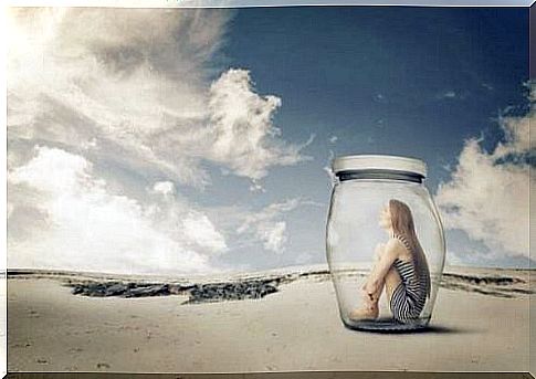 Girl in a glass jar